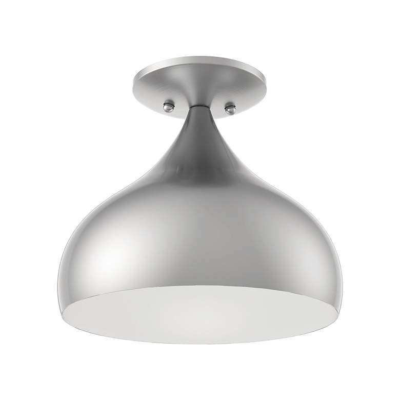 Image 3 Amador 1 Light Brushed Nickel Semi-Flush more views