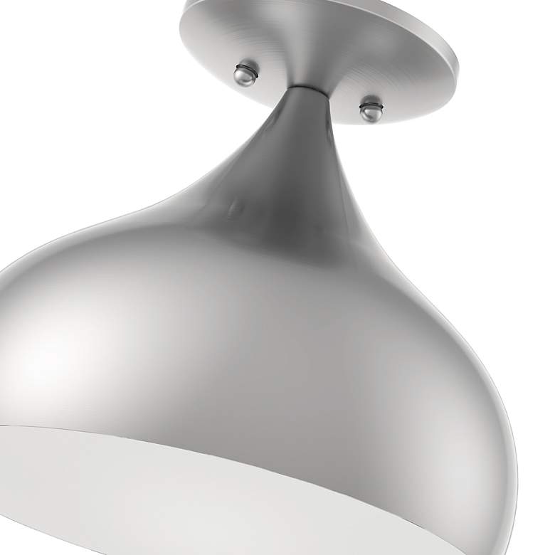 Image 6 Amador 1 Light Brushed Nickel Semi-Flush more views