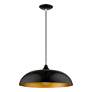 4_Amador 1 Light Shiny Black Pendant with Polished Chrome Accents more views