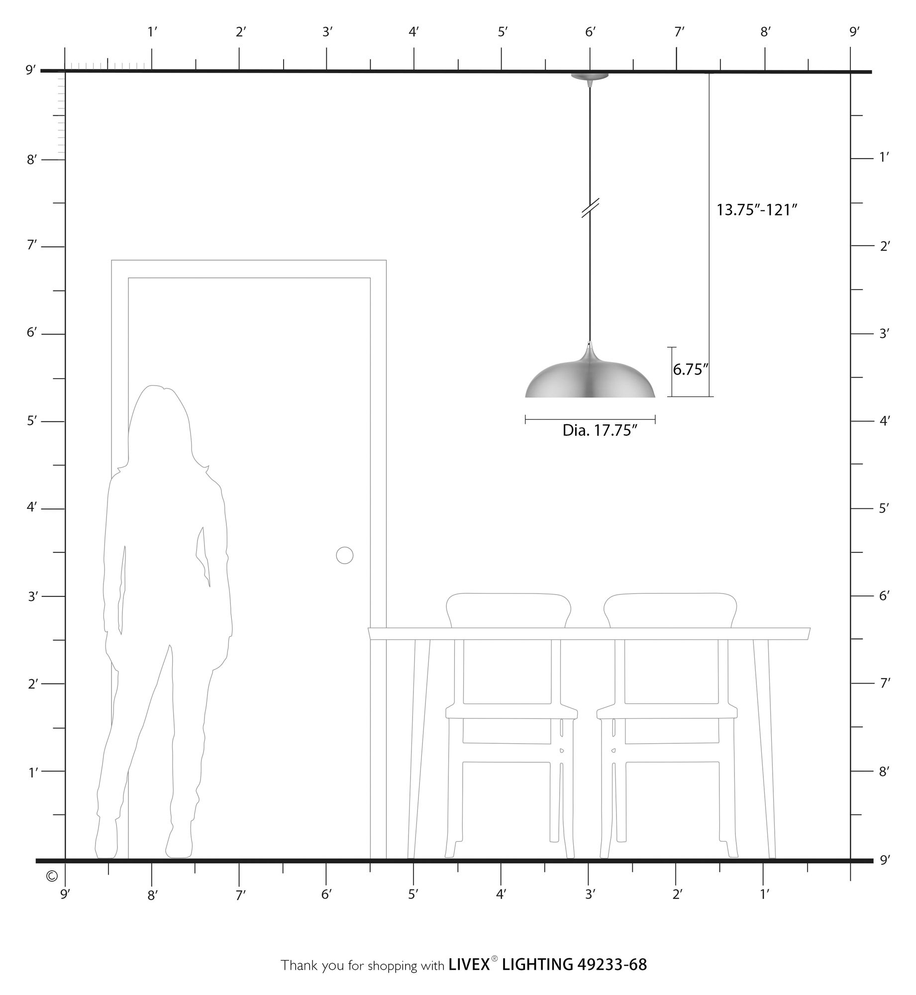 Amador 1 Light Shiny Black Pendant with Polished Chrome Accents