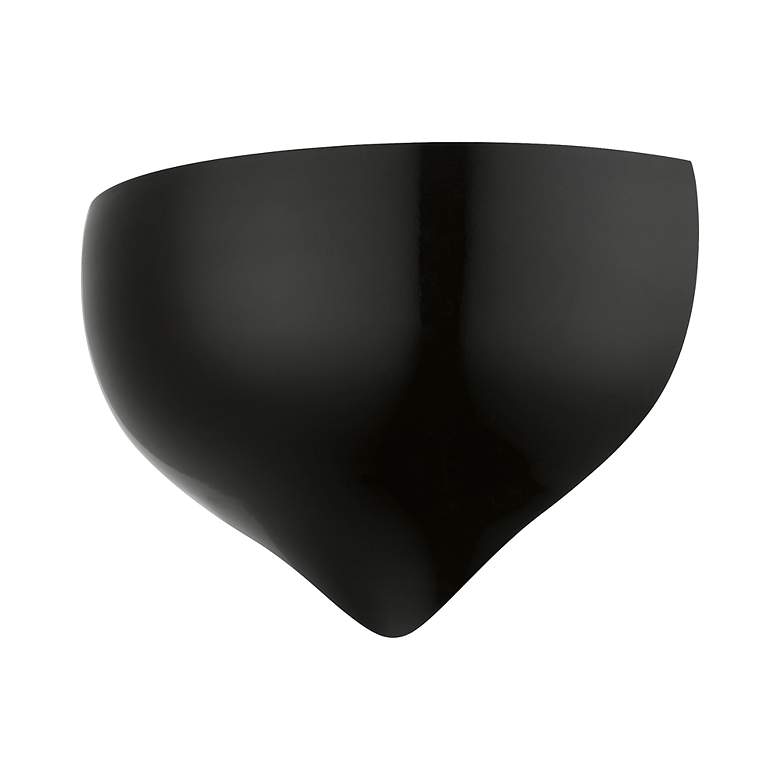 Image 3 Amador 1 Light Shiny Black Wall Sconce more views