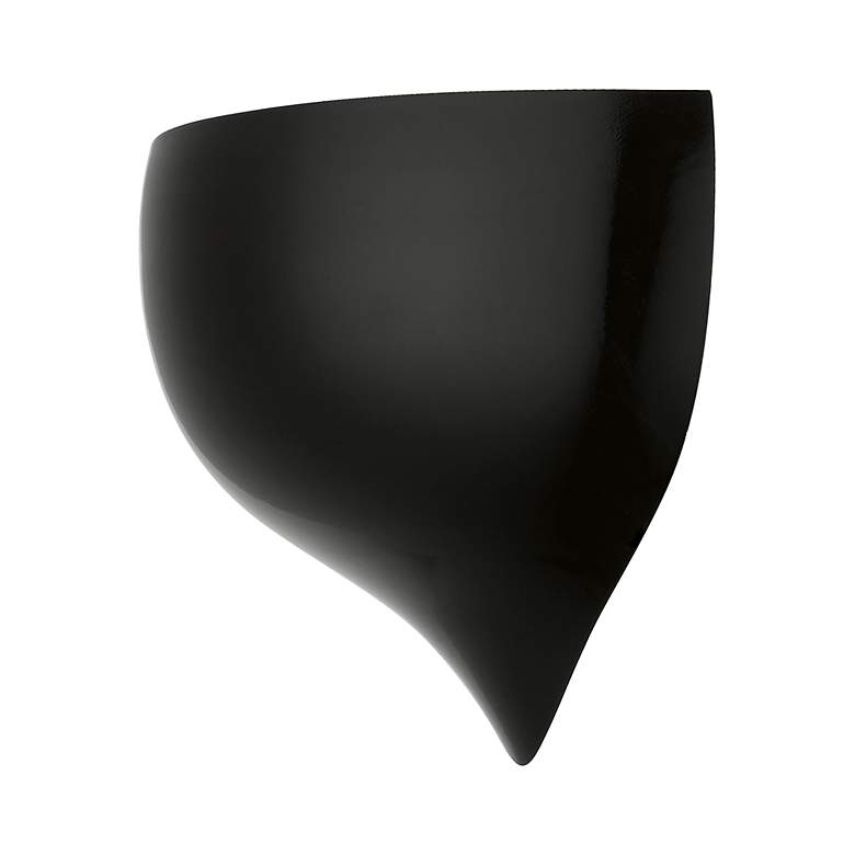 Image 4 Amador 1 Light Shiny Black Wall Sconce more views