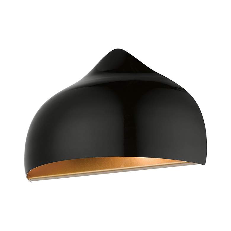 Image 6 Amador 1 Light Shiny Black Wall Sconce more views