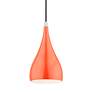 4_Amador 1 Light Shiny Orange with Polished Chrome Accents Mini Pendant more views