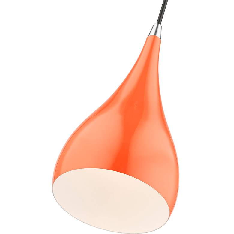 Image 6 Amador 1 Light Shiny Orange with Polished Chrome Accents Mini Pendant more views