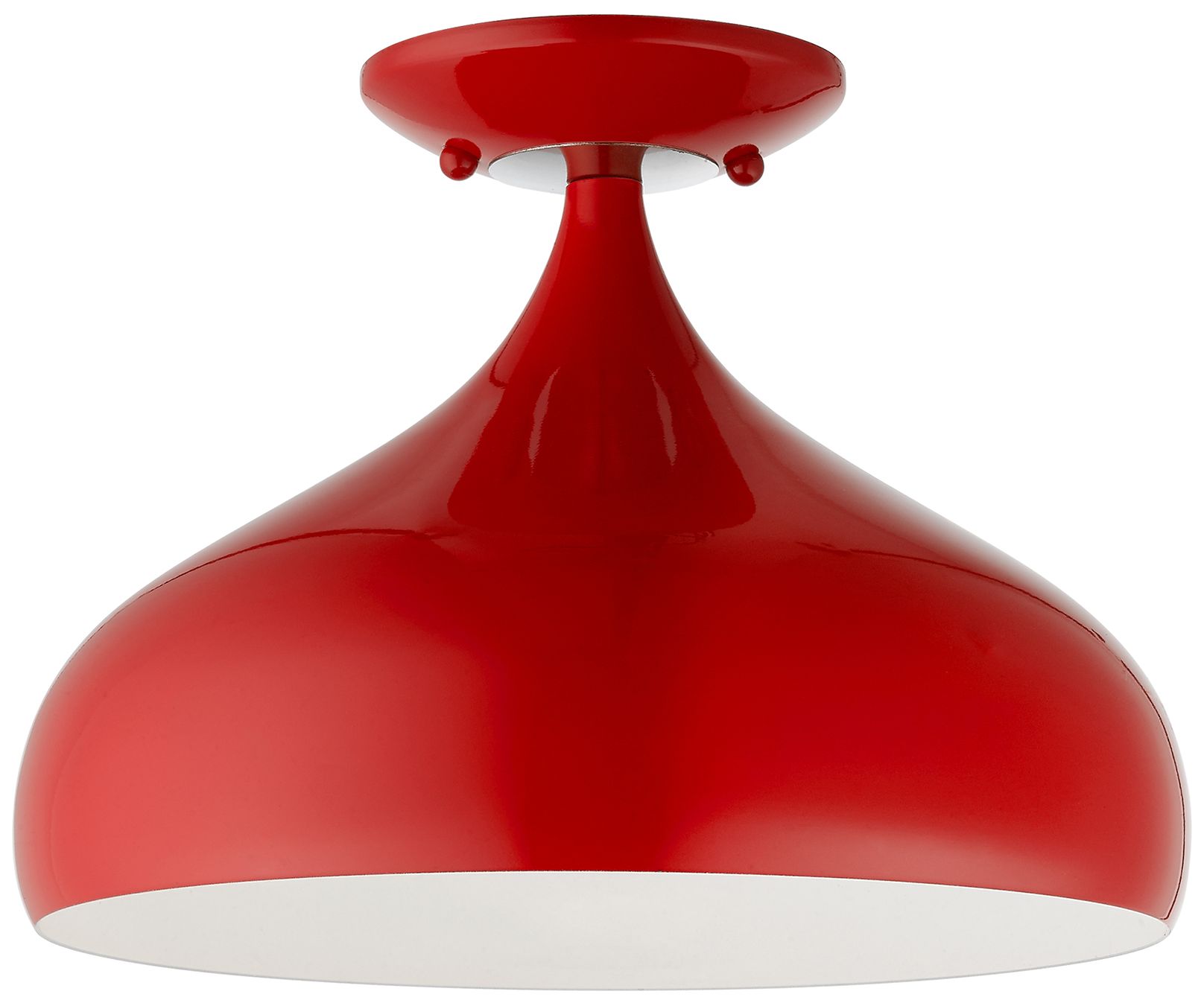 Amador 1 Light Shiny Red Semi-Flush Mount