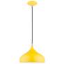 Amador 1 Light Shiny Yellow with Polished Chrome Accents Pendant