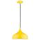 Amador 1 Light Shiny Yellow with Polished Chrome Accents Pendant