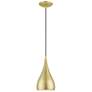 Amador 1 Light Soft Gold with Polished Brass Accents Mini Pendant