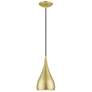 2_Amador 1 Light Soft Gold with Polished Brass Accents Mini Pendant