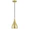 Amador 1 Light Soft Gold with Polished Brass Accents Mini Pendant