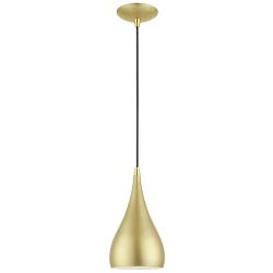 Amador 1 Light Soft Gold with Polished Brass Accents Mini Pendant