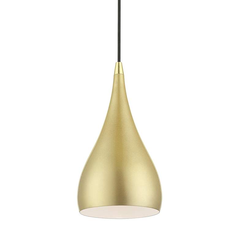 Image 4 Amador 1 Light Soft Gold with Polished Brass Accents Mini Pendant more views
