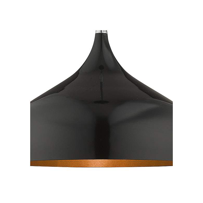 Image 4 Amador 11 3/4" Wide Shiny Black Mini Pendant Light more views
