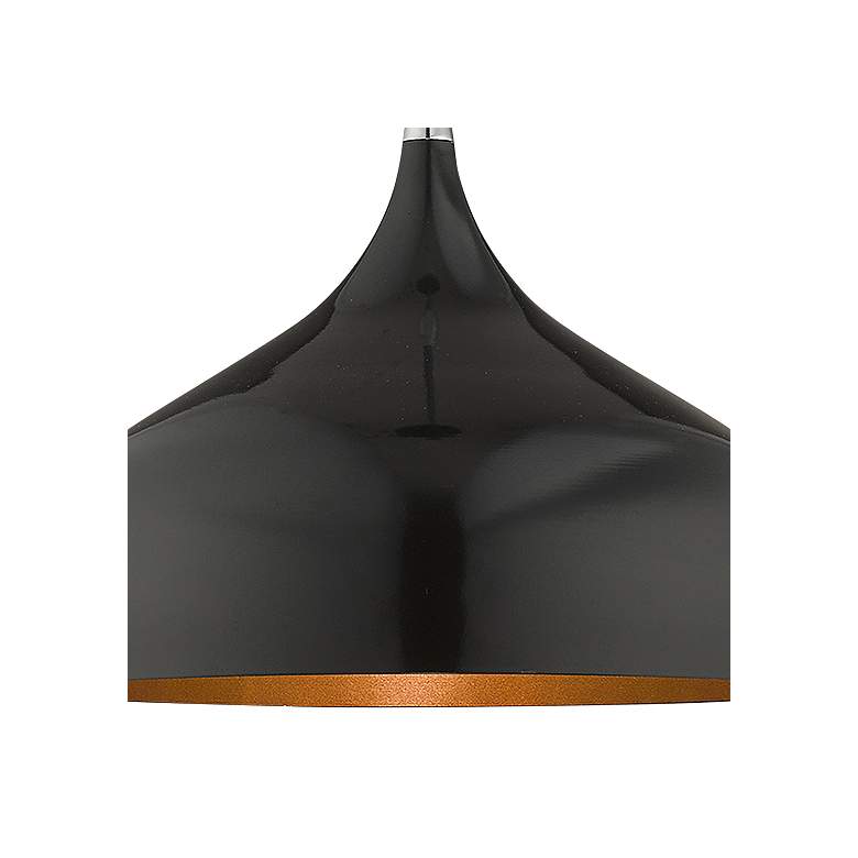 Image 4 Amador 11 3/4 inch Wide Shiny Black Mini Pendant Light more views