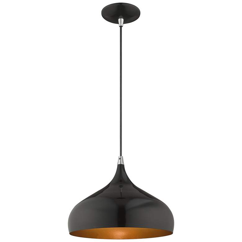 Image 6 Amador 11 3/4" Wide Shiny Black Mini Pendant Light more views