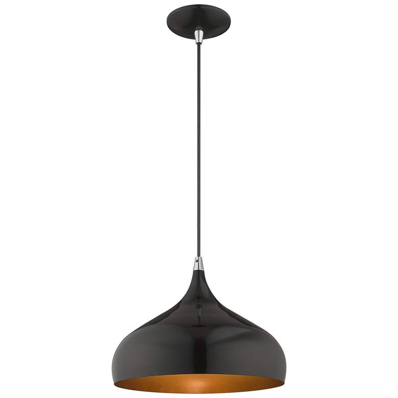 Image 6 Amador 11 3/4 inch Wide Shiny Black Mini Pendant Light more views