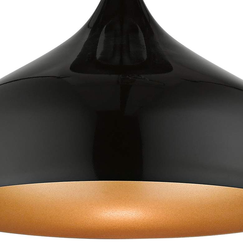 Image 4 Amador 11 3/4" Wide Shiny Black Teardrop Ceiling Light more views