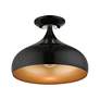 4_Amador 11 3/4" Wide Shiny Black Teardrop Ceiling Light more views