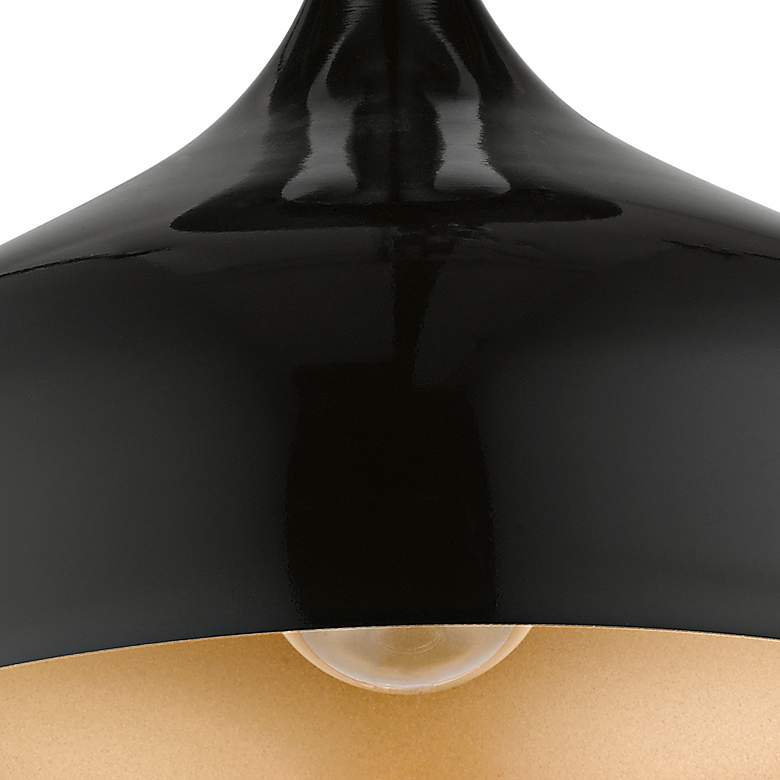 Image 5 Amador 11 3/4" Wide Shiny Black Teardrop Ceiling Light more views