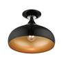5_Amador 11 3/4" Wide Shiny Black Teardrop Ceiling Light more views