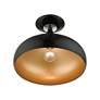6_Amador 11 3/4" Wide Shiny Black Teardrop Ceiling Light more views