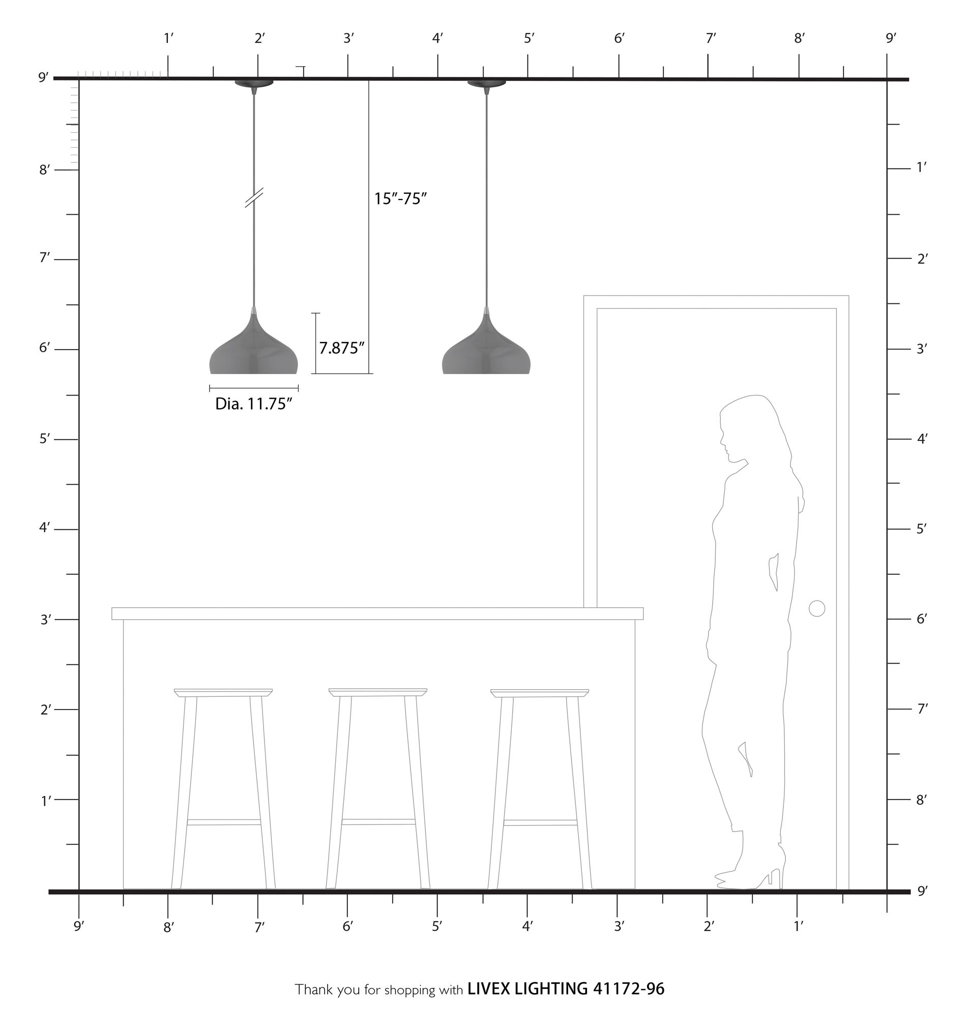 Amador 11 3/4" Wide Shiny Dark Gray Mini Pendant