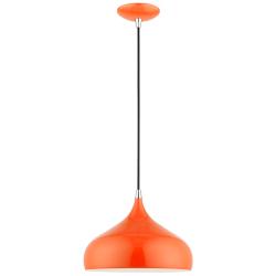 Amador 11 3/4" Wide Shiny Orange Mini Pendant