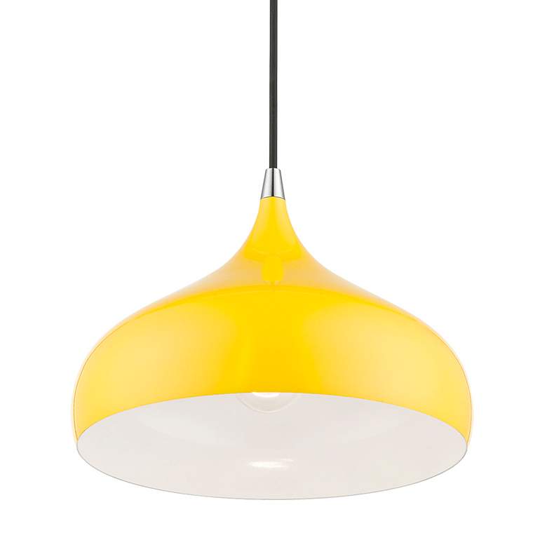 Image 5 Amador 11 3/4" Wide Shiny Yellow Mini Pendant more views