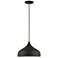 Amador 11 3/4" Wide Textured Black Dome Mini Pendant
