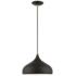 Amador 11 3/4" Wide Textured Black Dome Mini Pendant