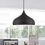 2_Amador 11 3/4" Wide Textured Black Dome Mini Pendant
