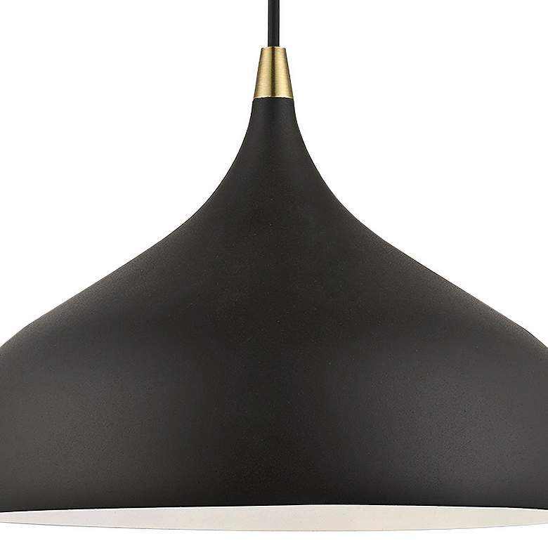 Image 4 Amador 11 3/4" Wide Textured Black Dome Mini Pendant more views