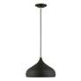 4_Amador 11 3/4" Wide Textured Black Dome Mini Pendant more views