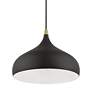 6_Amador 11 3/4" Wide Textured Black Dome Mini Pendant more views