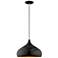 Amador 13 3/4" Wide Shiny Black Pendant Light