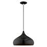 5_Amador 13 3/4" Wide Shiny Black Pendant Light more views