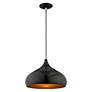 7_Amador 13 3/4" Wide Shiny Black Pendant Light more views