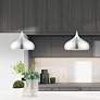 Amador 13 3/4" Wide Shiny Black Pendant Light in scene