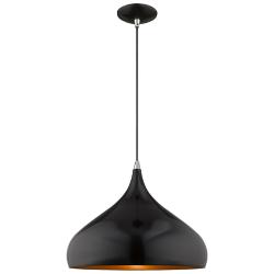 Amador 15 3/4" Wide Shiny Black Mini Pendant