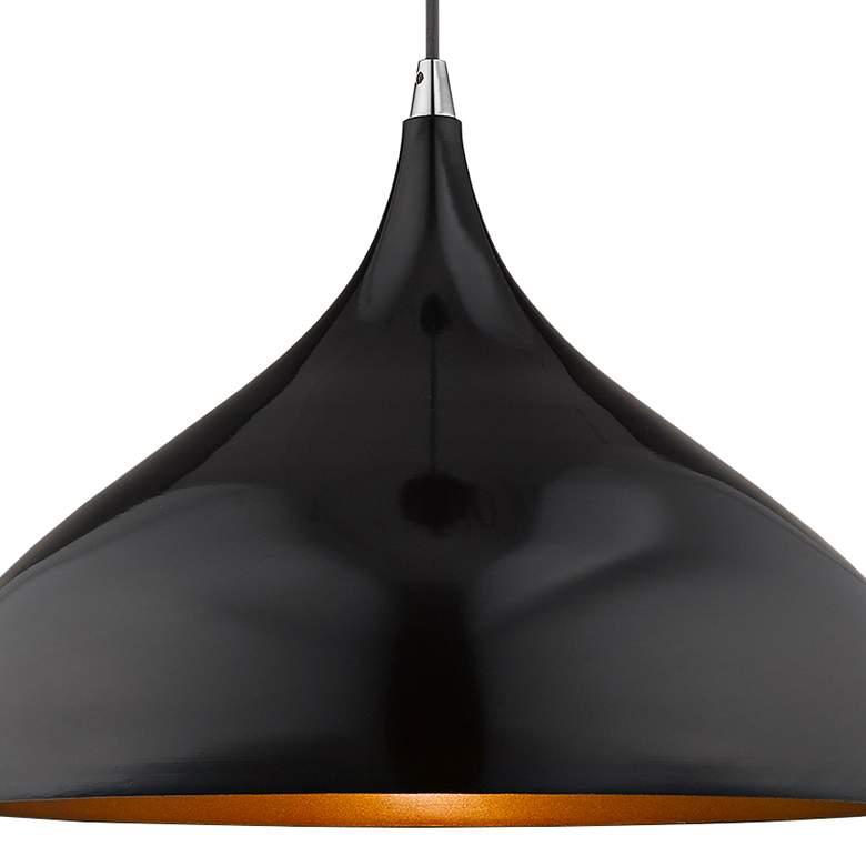 Image 3 Amador 15 3/4" Wide Shiny Black Mini Pendant more views
