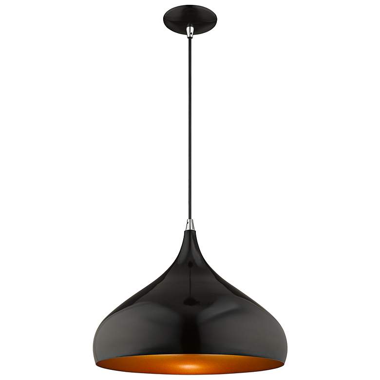 Image 6 Amador 15 3/4" Wide Shiny Black Mini Pendant more views