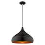 6_Amador 15 3/4" Wide Shiny Black Mini Pendant more views