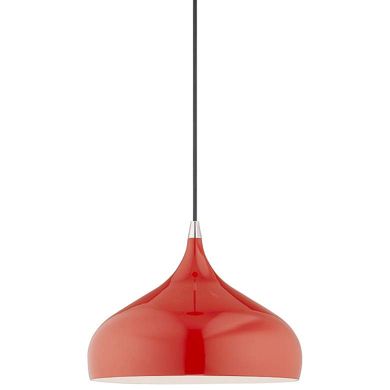 Image 3 Amador 15 3/4 inch Wide Shiny Red Metal Pendant Light