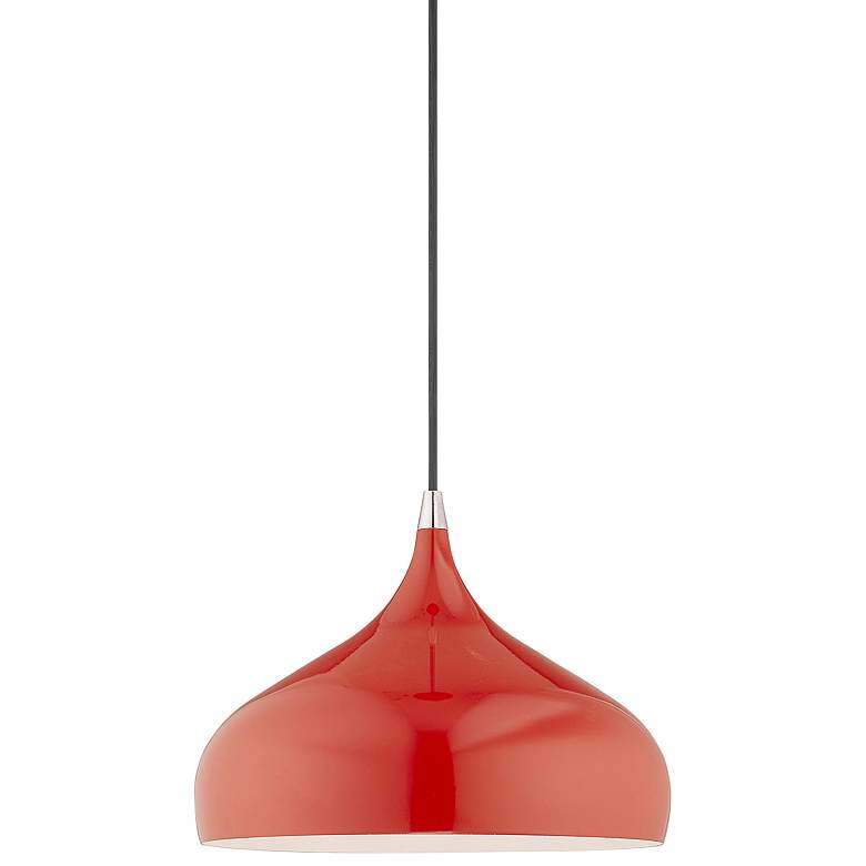 Image 3 Amador 15 3/4" Wide Shiny Red Metal Pendant Light