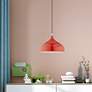 2_Amador 15 3/4" Wide Shiny Red Metal Pendant Light