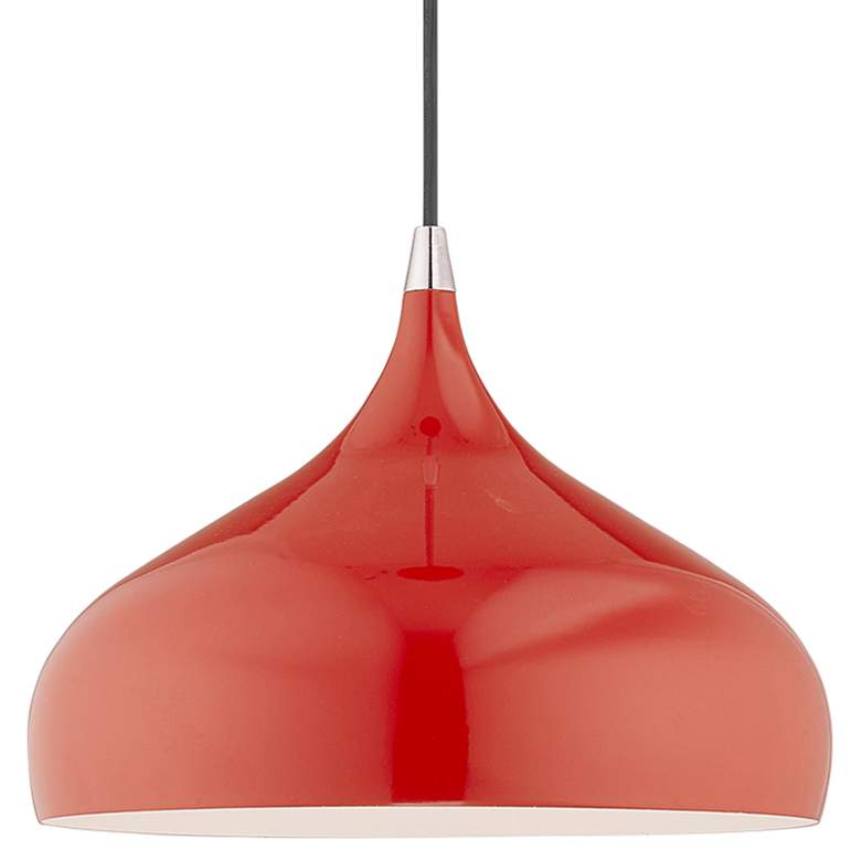 Image 4 Amador 15 3/4" Wide Shiny Red Metal Pendant Light more views