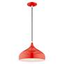 7_Amador 15 3/4" Wide Shiny Red Metal Pendant Light more views