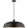 3_Amador 23 3/4" Wide Shiny Black Dome Pendant Light