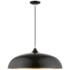 Amador 23 3/4" Wide Shiny Black Dome Pendant Light